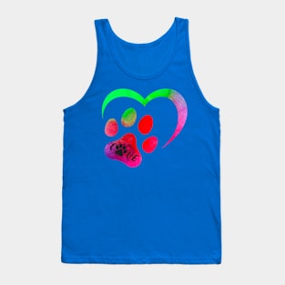 Heart paw dog icon. Tank Top